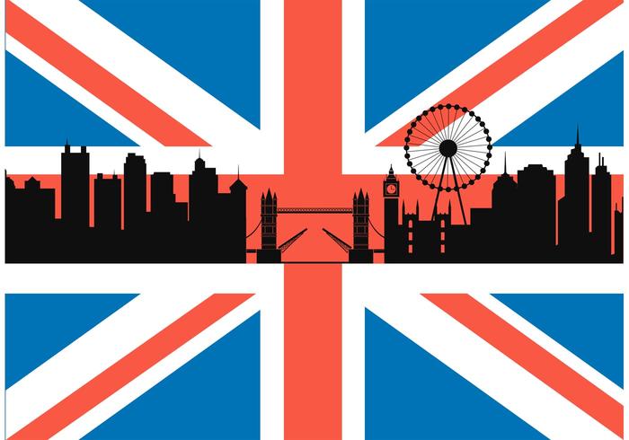 700x490 Free British Flag With London Cityscape Vector