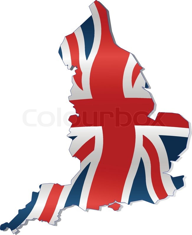 651x800 Uk Map With British Flag Stock Vector Colourbox