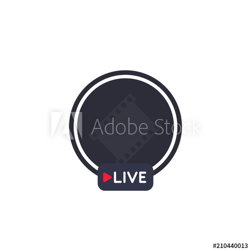 500x500 Live Stream, Broadcast Vector Icon