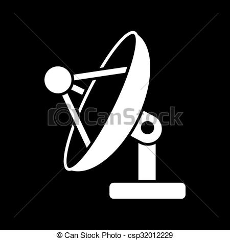 450x470 The Satellite Antenna Icon. Communicate And Broadcast,... Vector