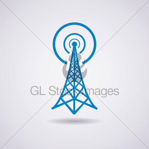 500x500 Vector Design Of Radio Tower Broadcast Icon Gl Stock Images