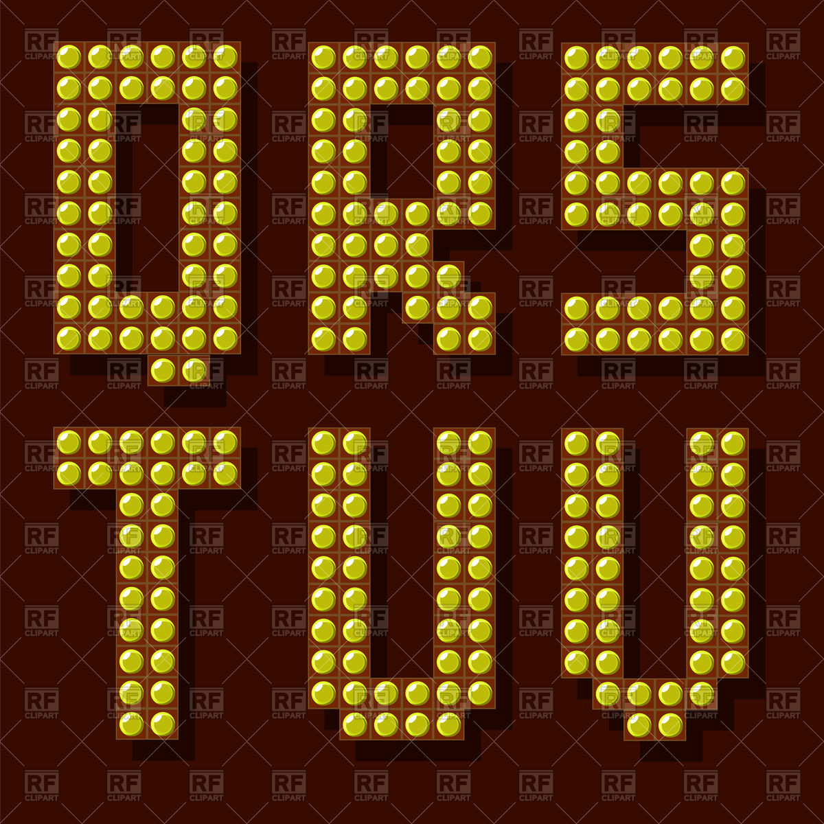 1200x1200 Broadway Light Bulb Letters Vector Image Vector Artwork Of Signs