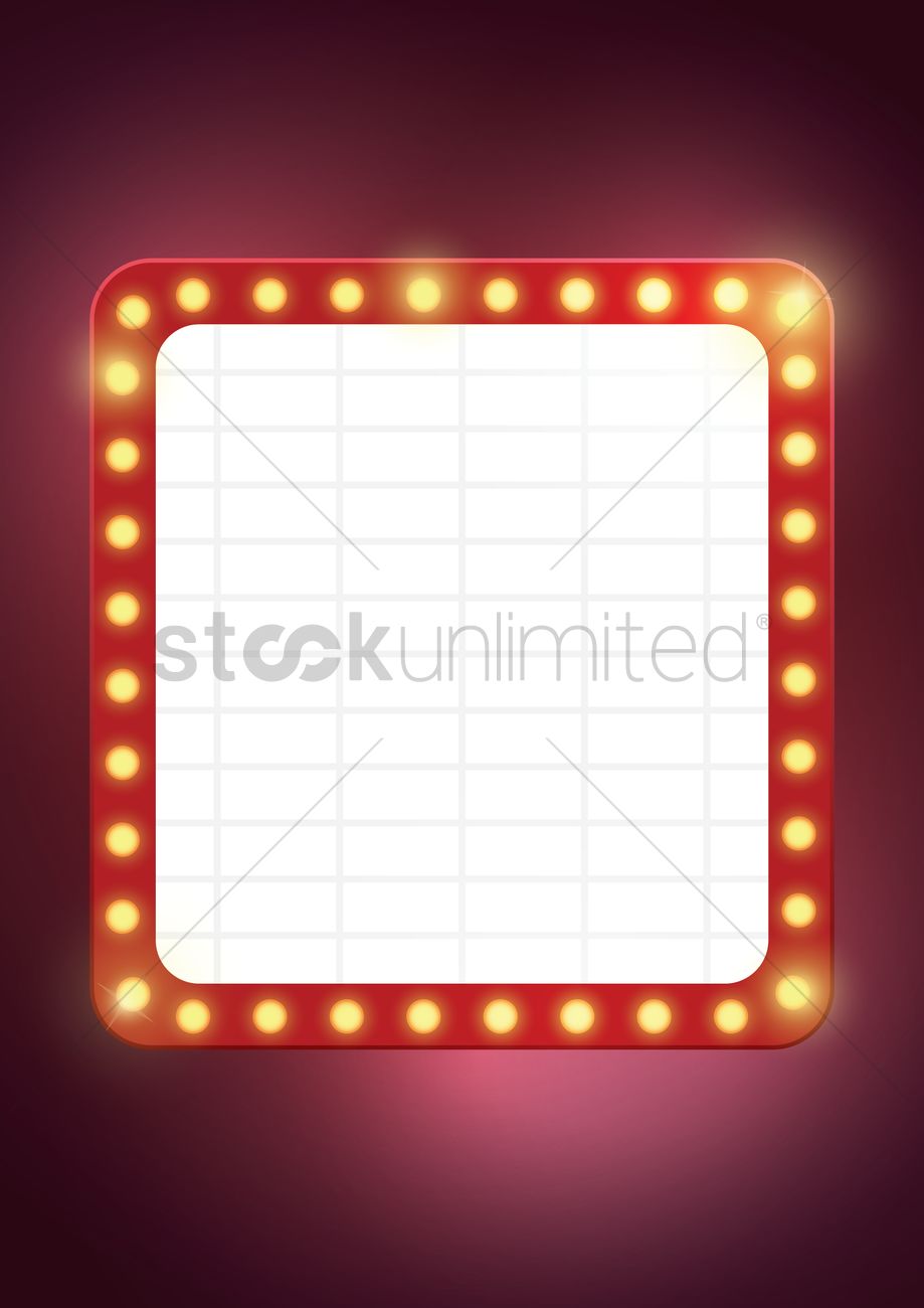 919x1300 Broadway Lights Design Vector Image