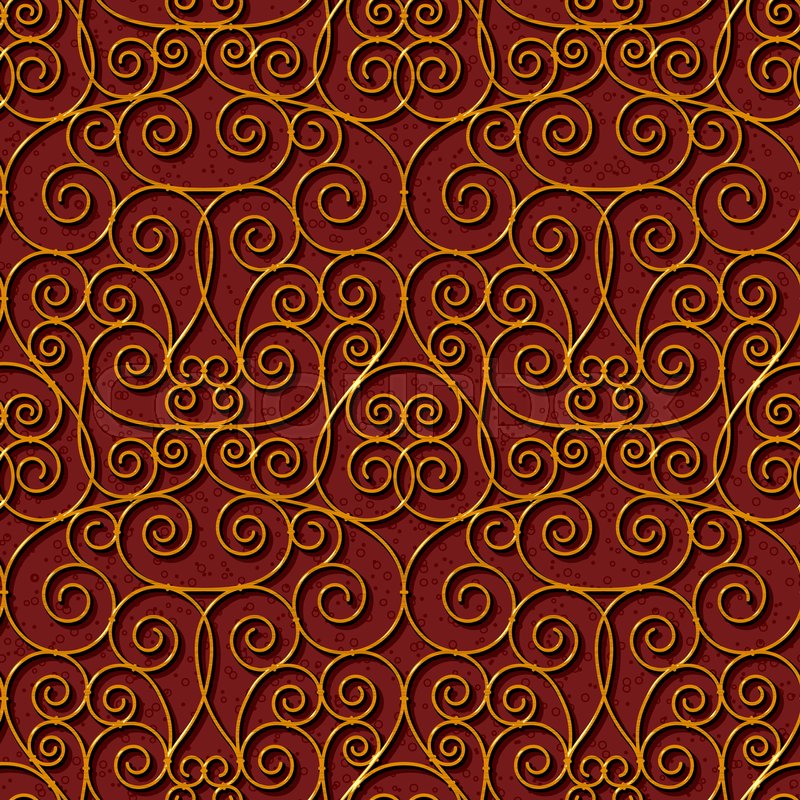 800x800 Seamless Floral Dark Red Damask Brocade Pattern Background Vector
