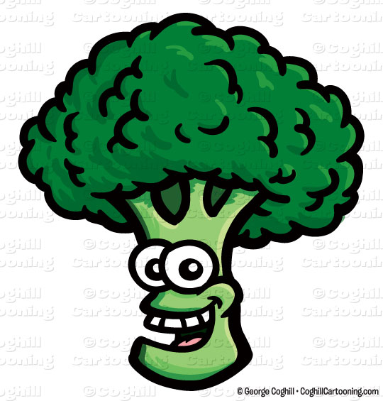 540x565 Cartoon Smiling Broccoli Clip Art Stock Illustration