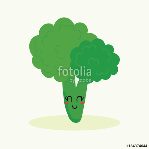 500x500 Cute Broccoli Vector Stock Image And Royalty Free Vector Files On