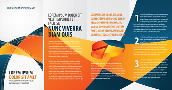 550x288 Tri Fold Business Brochure Vectors