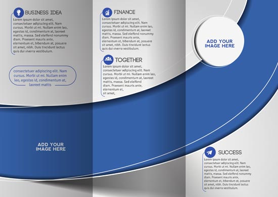 550x390 Tri Folded Business Brochure Vectors