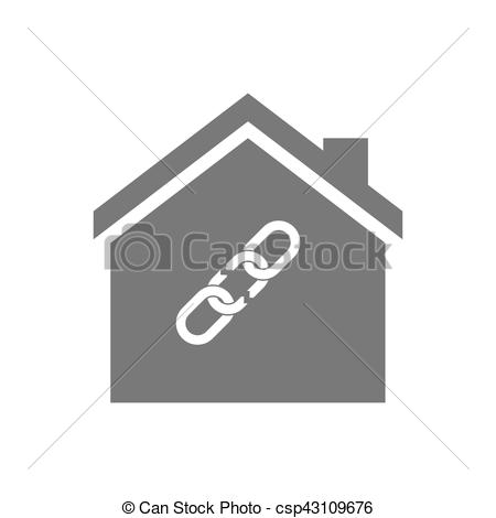 450x470 Illustration Of An Isolated House With A Broken Chain Vectors