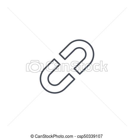 450x470 Internet Link, Broken Chain Thin Line Icon. Linear Vector Symbol
