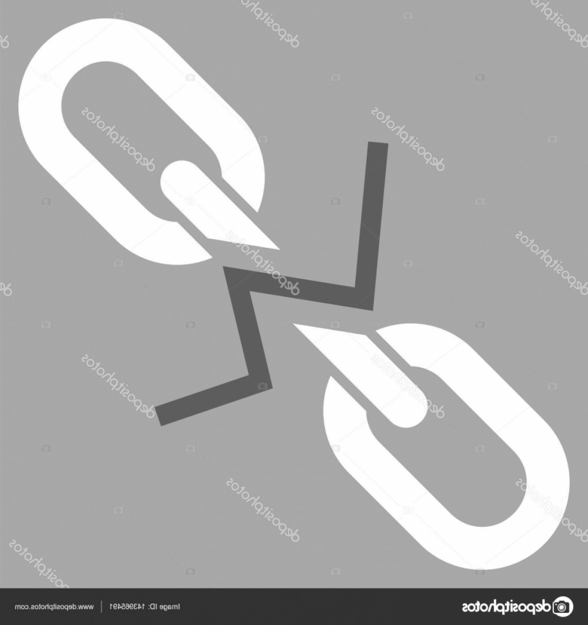 1155x1228 Stock Illustration Broken Chain Link Flat Vector Orangiausa
