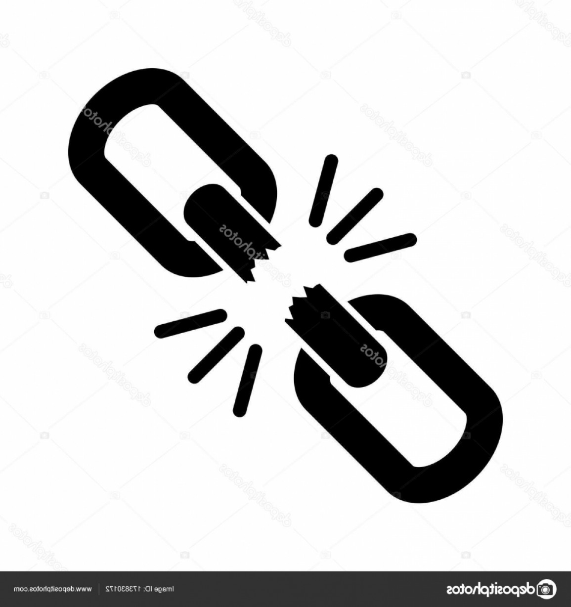 1155x1228 Stock Illustration Broken Chain Link Vector Icon Arenawp