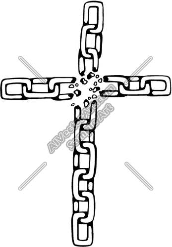 347x500 Broken Chain Cross Clipart And Vectorart Tools