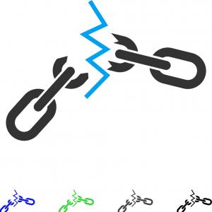 300x300 Broken Chain Flat Icon Vector Orangiausa