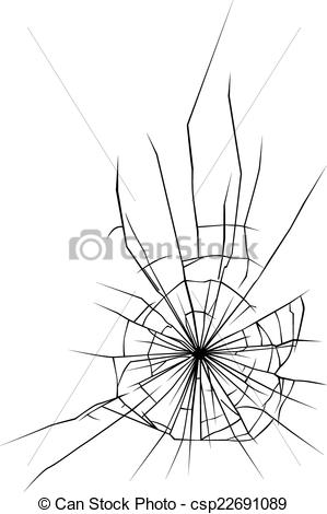 299x470 Broken Glass With Cracks And Holes For Design.