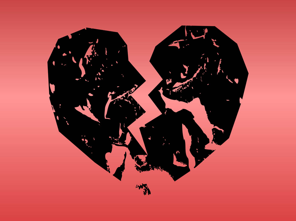 1024x765 Broken Heart Vector Vector Art Amp Graphics