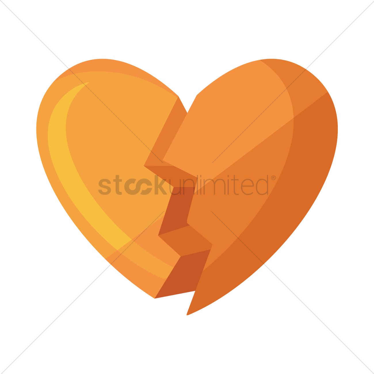 1300x1300 Broken Heart Vector Image