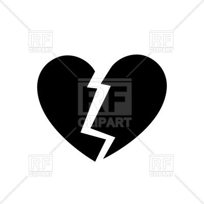 400x400 Broken Heart Vector Image Vector Artwork Of Signs, Symbols, Maps