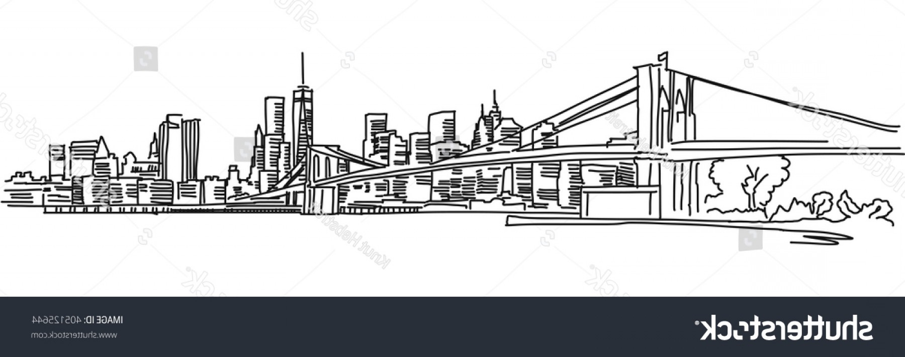 Brooklyn Bridge Vector at GetDrawings | Free download