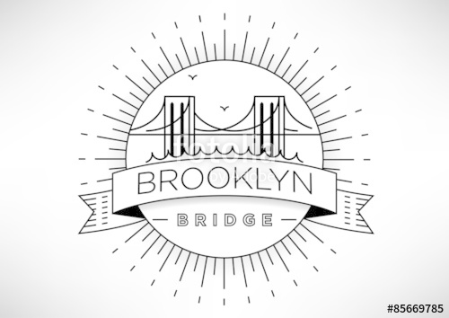 500x354 Brooklyn Bridge Vector Icon Design Stock Image And Royalty Free