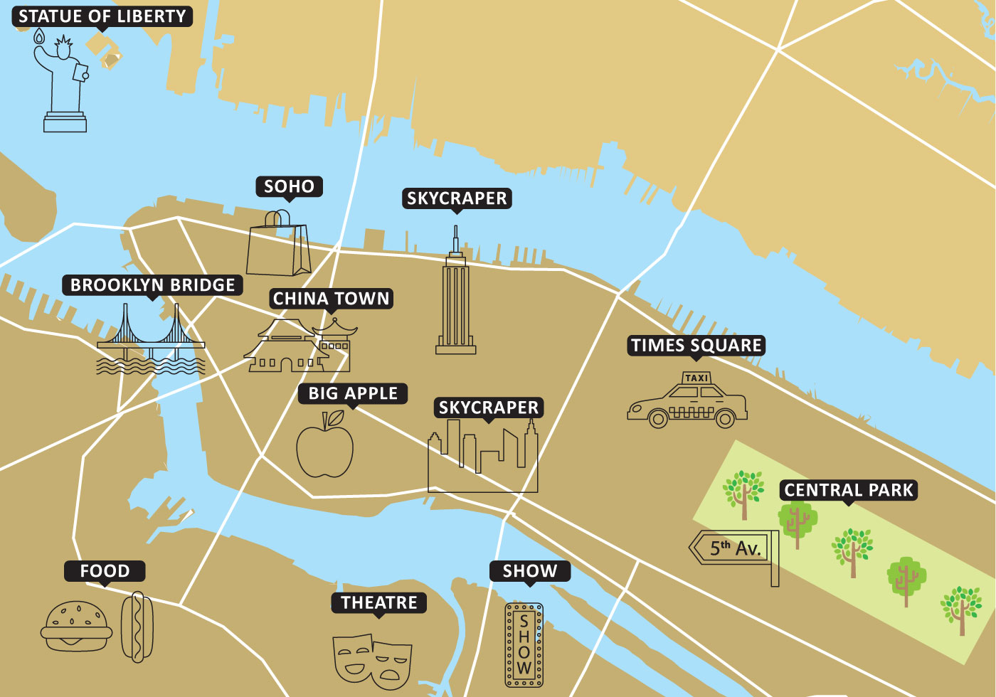 Brooklyn Map Vector at GetDrawings | Free download