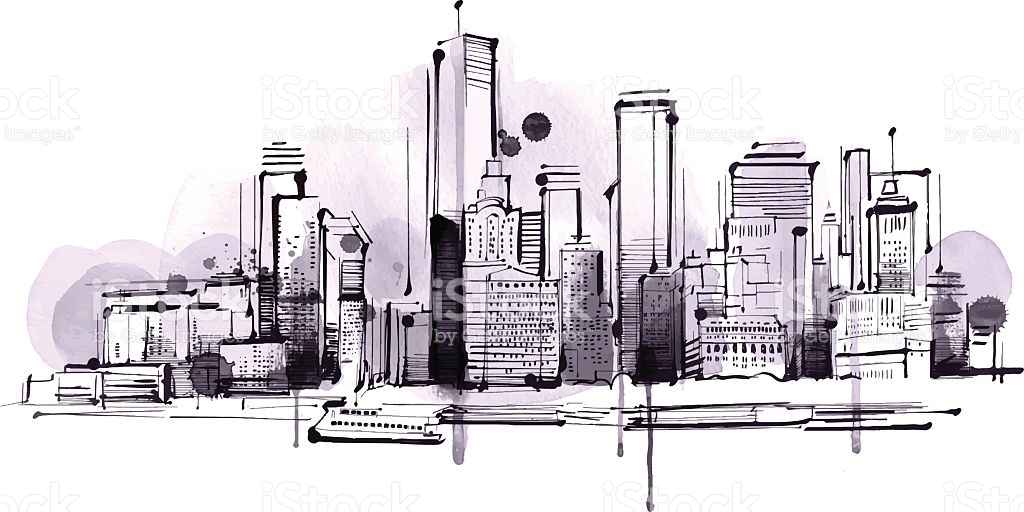 1024x512 Drawn Skyline Manhattan 3439536