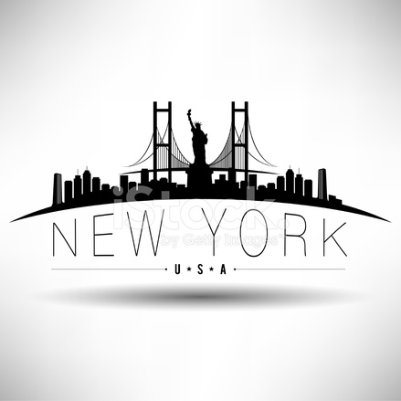 439x439 Illustration Of New York City With Brooklyn Bridge Stock Vector