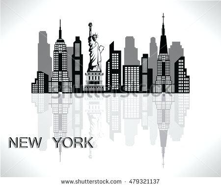 450x380 Silhouette Of New York Stock Vector Brooklyn T