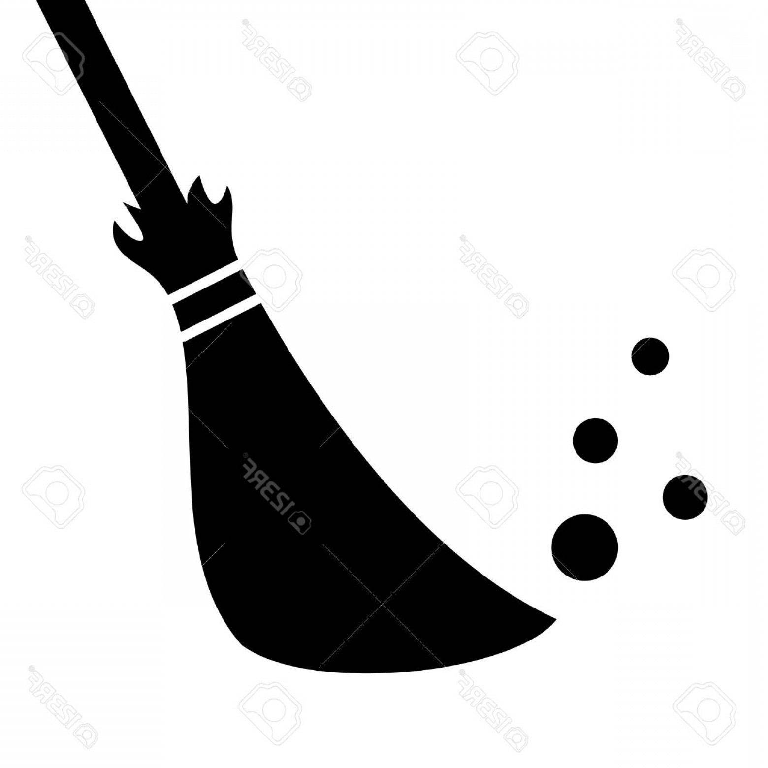 1560x1560 Photostock Vector Home Cleaning Broom Vector Icon Isolated On