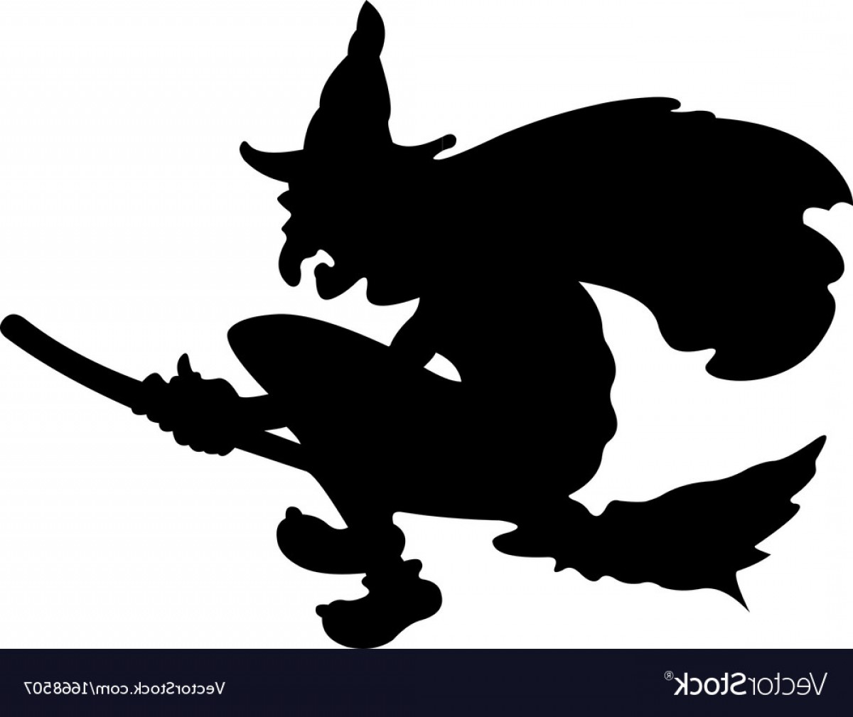 1200x1009 Scary Halloween Witch Flying On Broom Vector Orangiausa