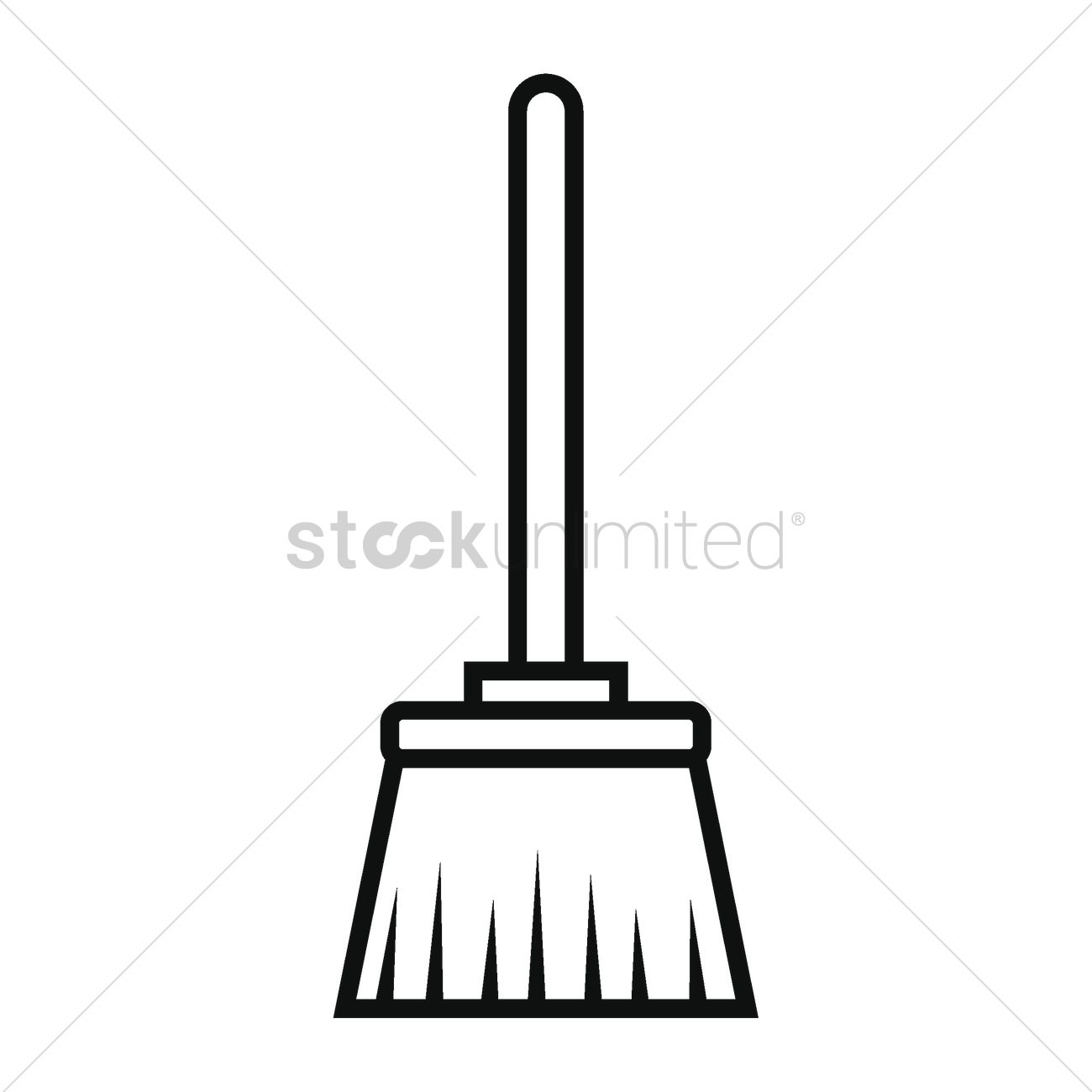 1300x1300 Broom Vector Image