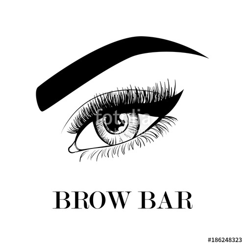 500x500 Brow Bar Business Card Template. Beautiful Eye And Eyebrows For