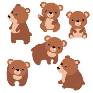 300x300 Photostock Vector Vector Cute Cartoon Baby Bear Vector Brown Bear