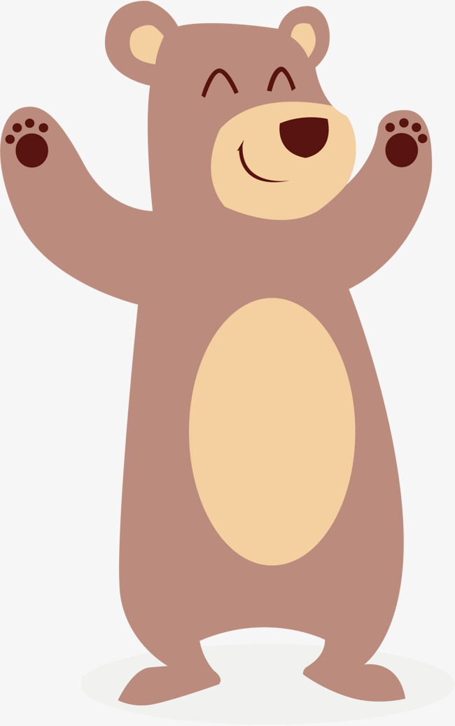 650x1037 Vector Hand Painted Brown Bear, Bear Vector, Brown, Bear Png And