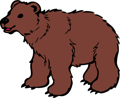 500x407 Young Brown Bear Vector Clip Art Public Domain Vectors