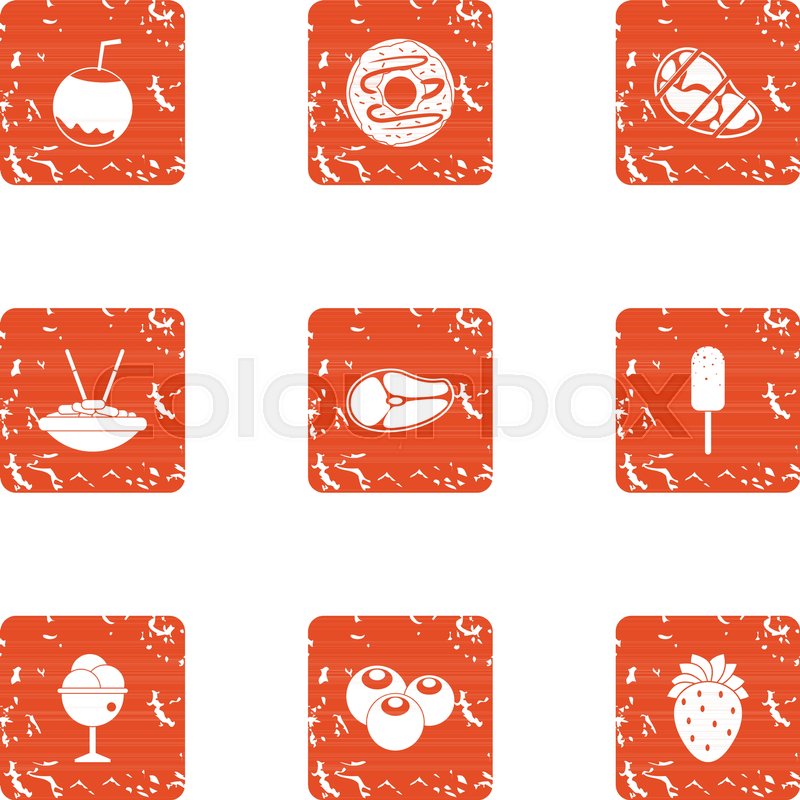 800x800 Brownie Icons Set. Grunge Set Of 9 Brownie Vector Icons For Web