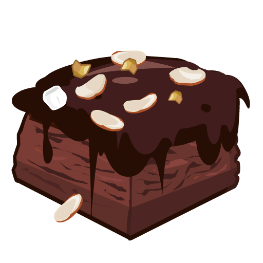 512x512 Brownie Vector White Background ~ Frames ~ Illustrations ~ Hd