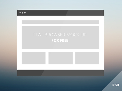 400x300 Free Flat Browser Frame Psd Free Psd,vector,icons