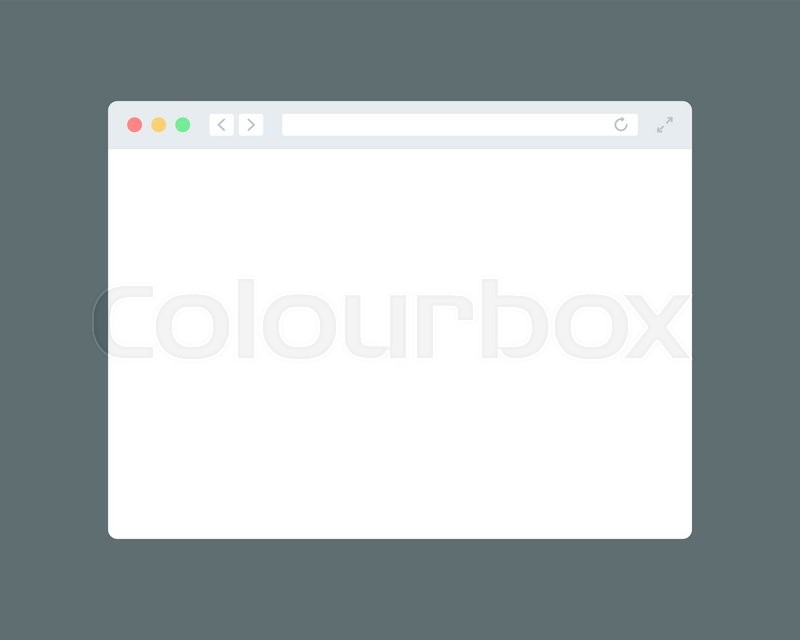 800x640 Simple Modern Browser Window. Flat Mockup Template Stock Vector