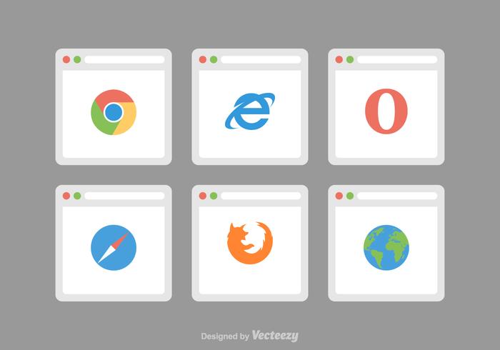 700x490 Web Browser Vector Icons