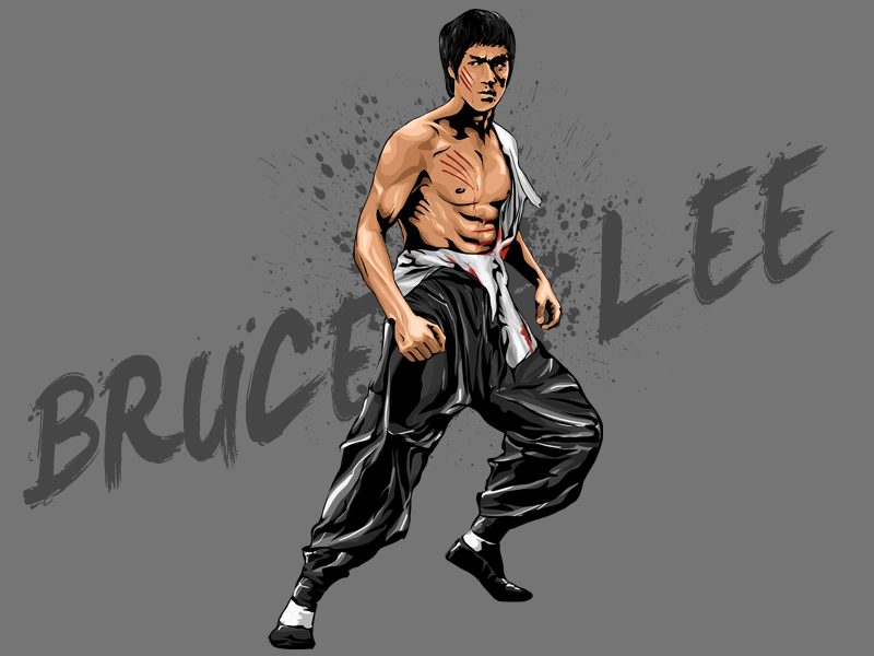 800x600 Bruce Lee Vector Illustration By Ralph Cifra