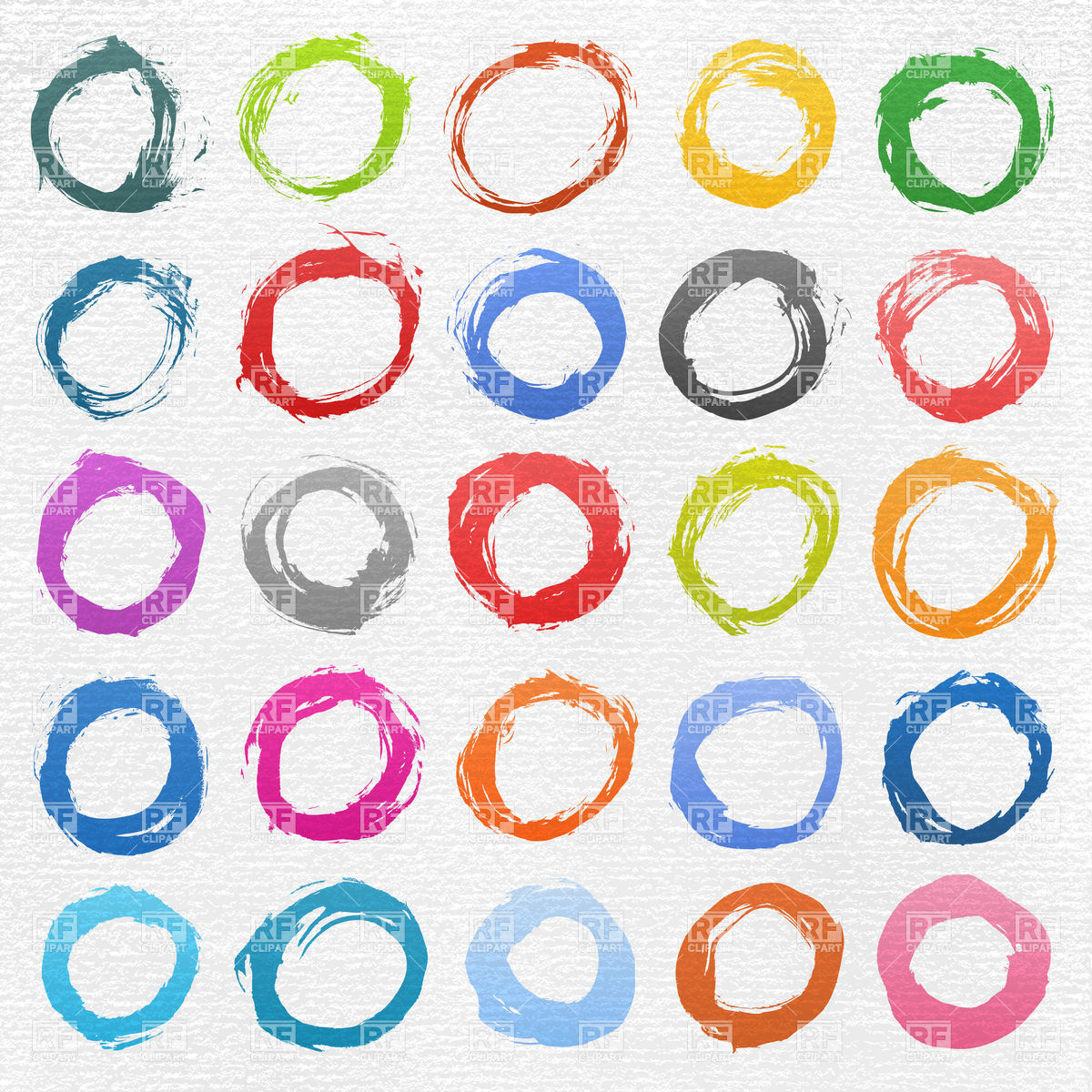 1200x1200 Circles Drawn With Paint And Brush Vector Image Vector Artwork