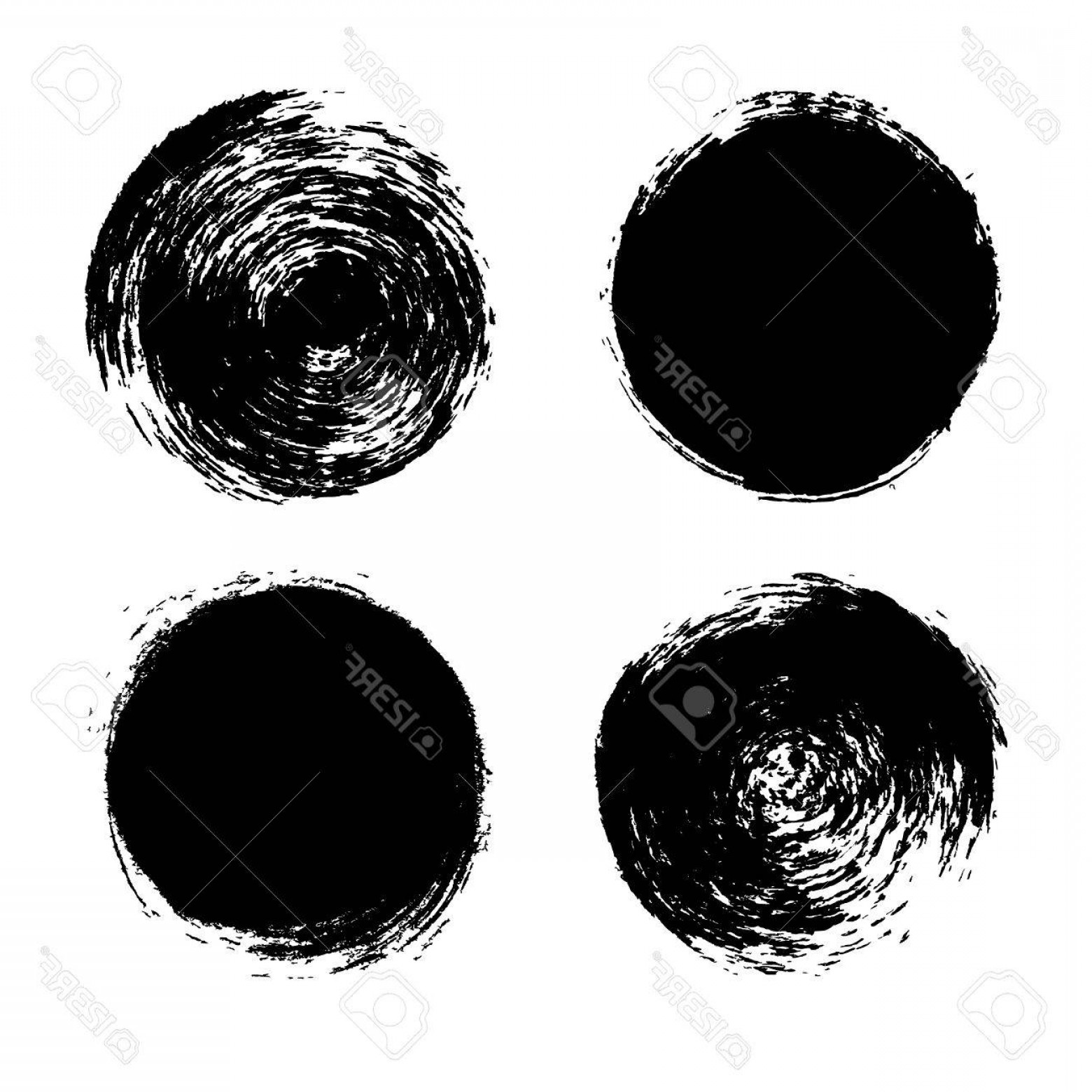 1560x1560 Photostock Vector Hand Drawn Abstract Black Paint Brush Circle
