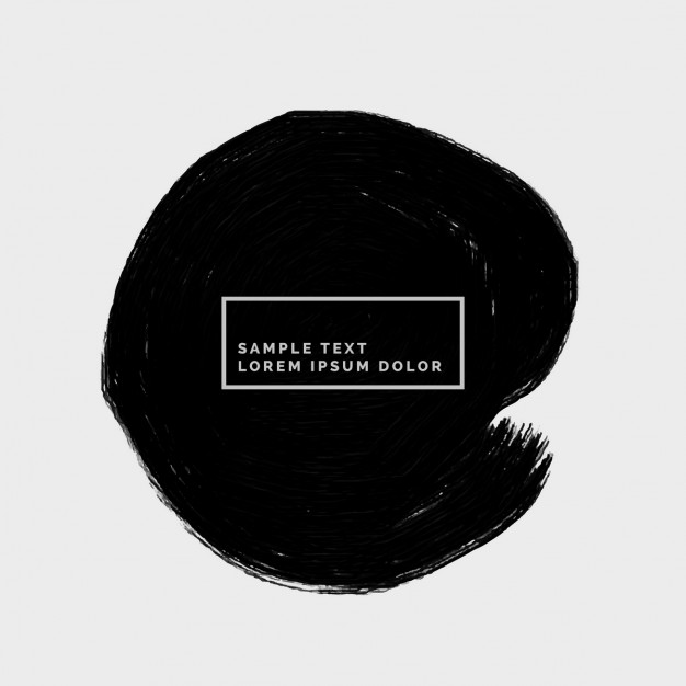 626x626 Background With A Black Circle Painted With A Brush Vector Free