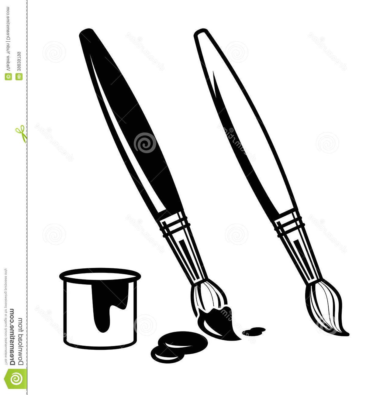 1227x1300 Top 10 Paint Brush Icons Vector Black Icon White Background Pictures