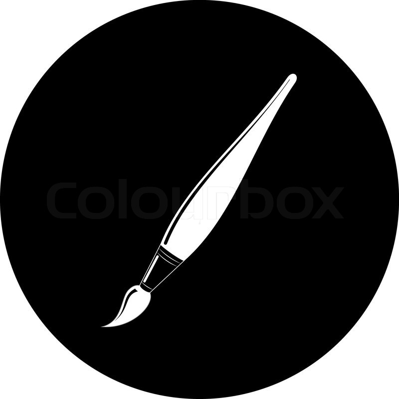 800x800 Vector Icon Of Brush Stock Vector Colourbox
