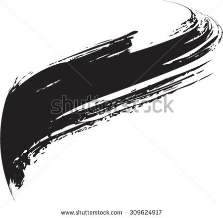 450x441 Vector Grunge Paint Brush . Curved Brush Stroke . Vector Logo