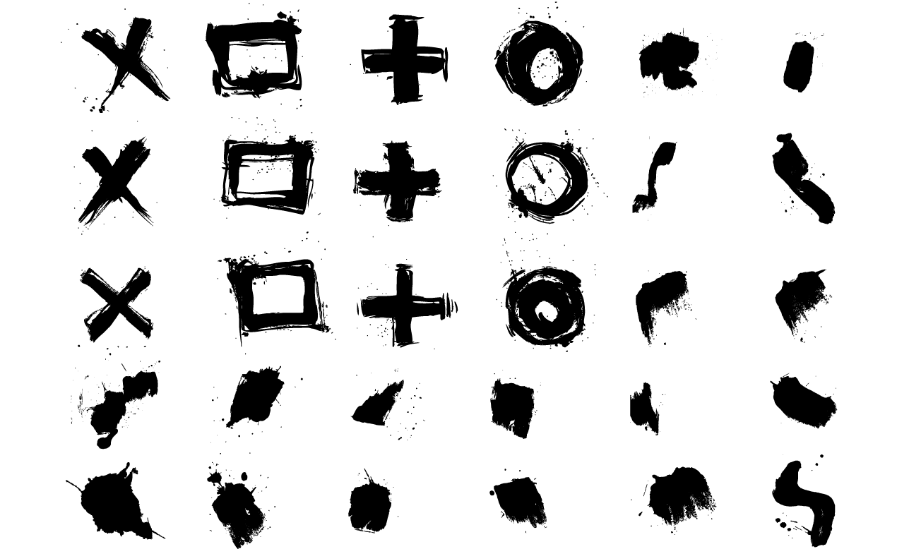 1270x778 Brush Strokes Vector Pack