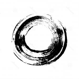 300x300 Stock Illustration Black White Grunge Circle Like Brush Stroke