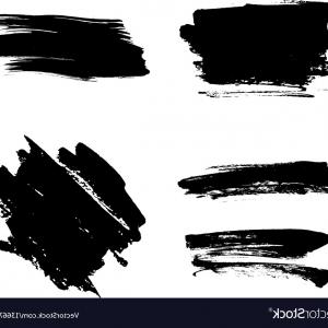 300x300 Set Of Black Paint Ink Brush Strokes Brushes Vector Arenawp